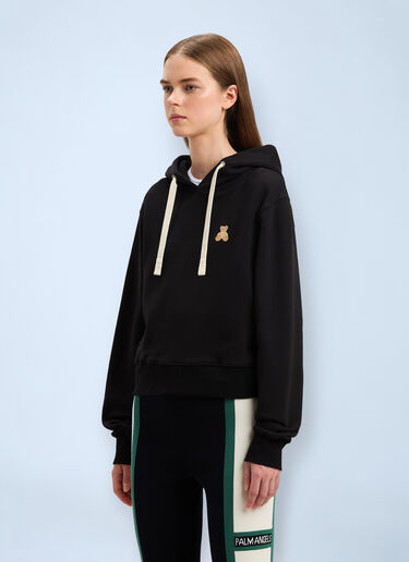 Palm Angels Logo Motif Hooded Sweatshirt Black pma0260063