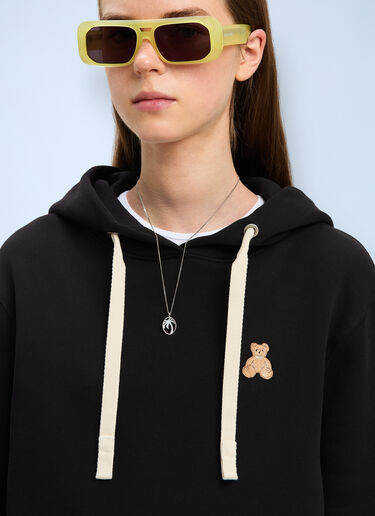 Logo Motif Hooded Sweatshirt Palm Angels Logo Motif Hooded Sweatshirt Black pma0260063