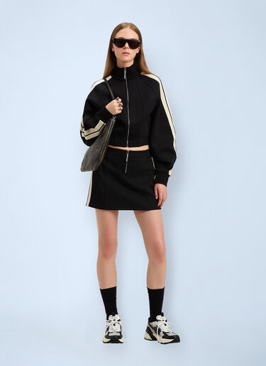 Neoprene Mini Track Skirt Palm Angels Neoprene Mini Track Skirt Black pma0260069