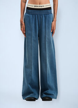Palm Angels Logo Motif Track pants Blue pma0260070