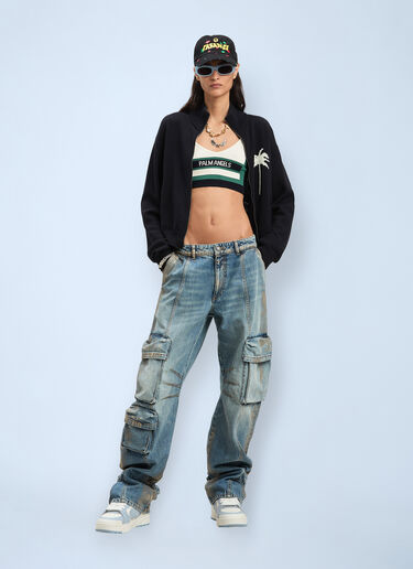 Palm Angels Metal Brushed Cargo Pants Blue pma0260072
