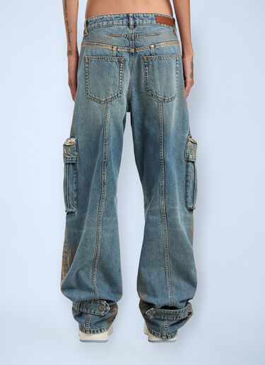 Metal Brushed Cargo Pants Palm Angels Metal Brushed Cargo Pants Blue pma0260072