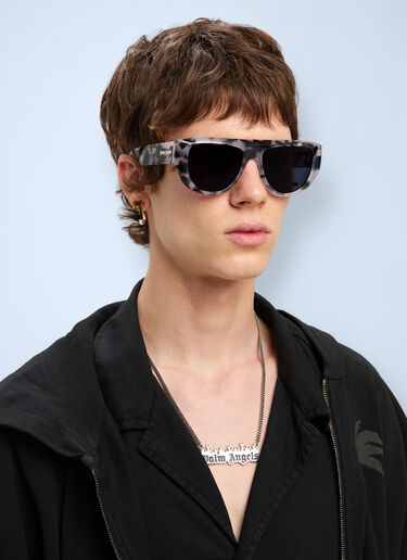 Palm Angels Burning Logo Necklace Grey pma0360038