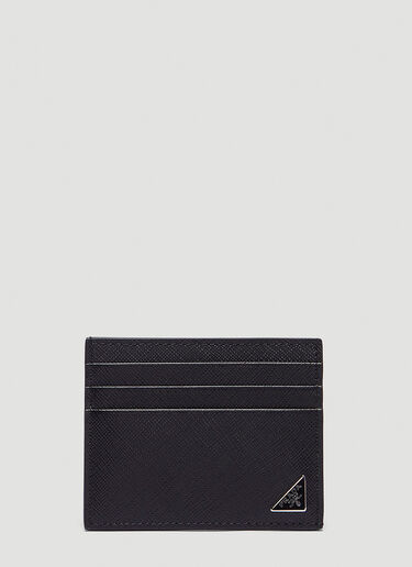 Prada Saffiano 三角徽标卡包 灰 pra0134042