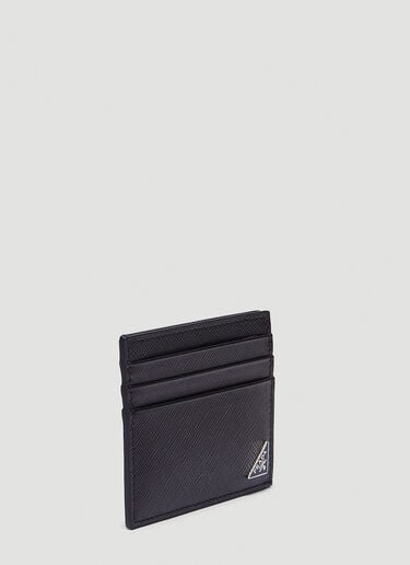 Saffiano Triangle Logo Cardholder Prada Saffiano Triangle Logo Cardholder Black pra0134042