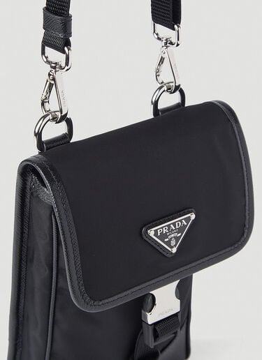 Prada Re-Nylon 挂绳手机套 黑 pra0145047