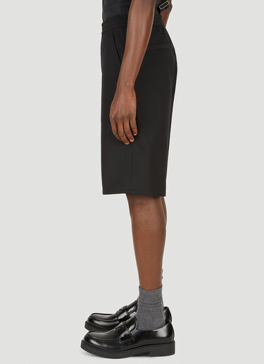 Logo Plaque Shorts Prada Logo Plaque Shorts Black pra0147073