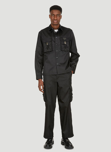 Prada [Re-Nylon] 카고 팬츠 블랙 pra0149008