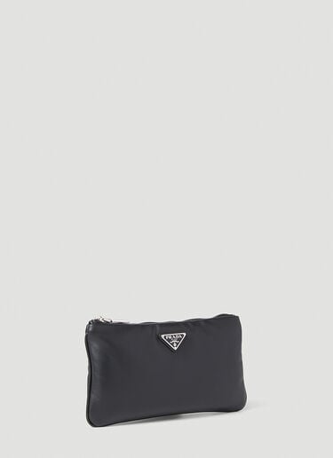 Triangle Plaque Pouch Wallet Prada Triangle Plaque Pouch Wallet Black pra0153028