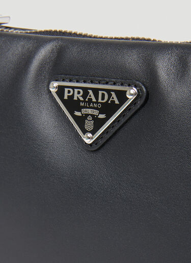 Prada Triangle Plaque Pouch Wallet Black pra0153028