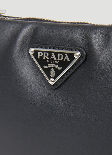 Triangle Plaque Pouch Wallet Prada Triangle Plaque Pouch Wallet Black pra0153028