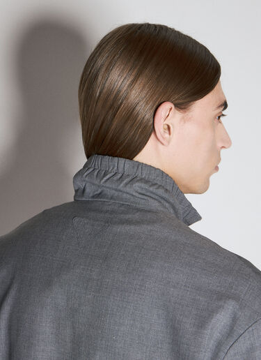 Prada 拉链羊毛夹克 灰色 pra0156003