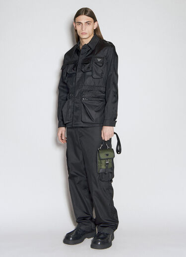 Re-Nylon & Saffiano 가죽 폰 홀더 Prada Re-Nylon & Saffiano 가죽 폰 홀더 그린 pra0156018