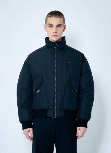 Nylon Aviator Puffer Jacket Prada Nylon Aviator Puffer Jacket Black pra0159031