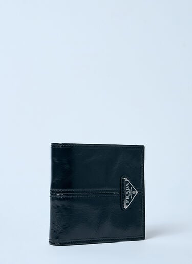 徽标铭牌皮革钱夹 Prada 徽标铭牌皮革钱夹 黑色 pra0159044