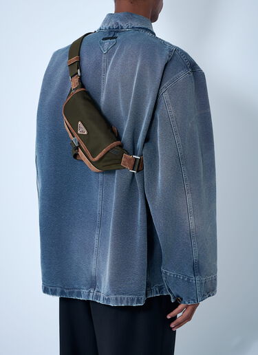 Re-Nylon And Suede Belt Bag Prada Re-Nylon And Suede Belt Bag Brown pra0161018