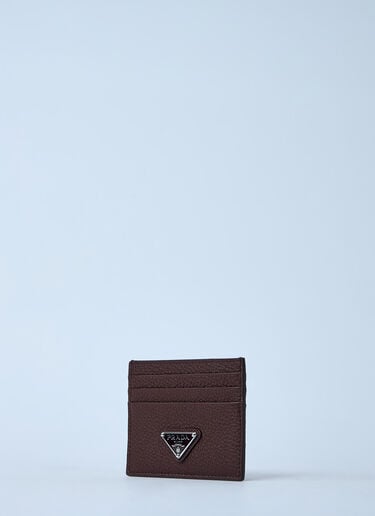 Logo Plaque Cardholder Prada Logo Plaque Cardholder Brown pra0161021