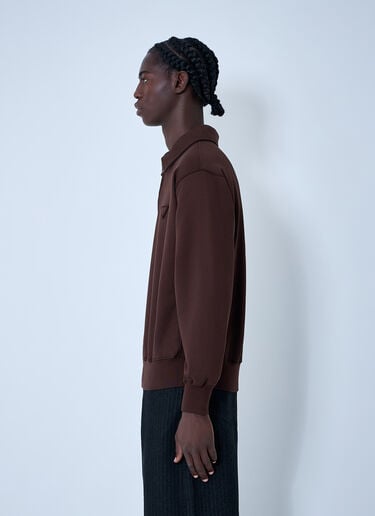 Logo Motif Sweatshirt Prada Logo Motif Sweatshirt Brown pra0162002