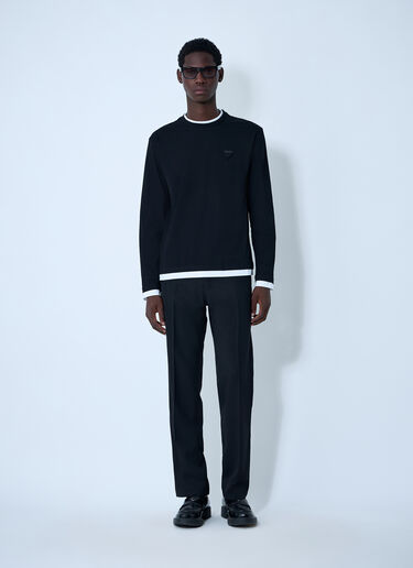 Prada Logo Motif T-Shirt Black pra0162004