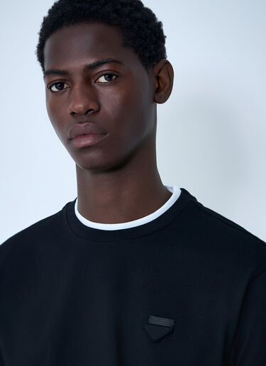 Prada Logo Motif T-Shirt Black pra0162004