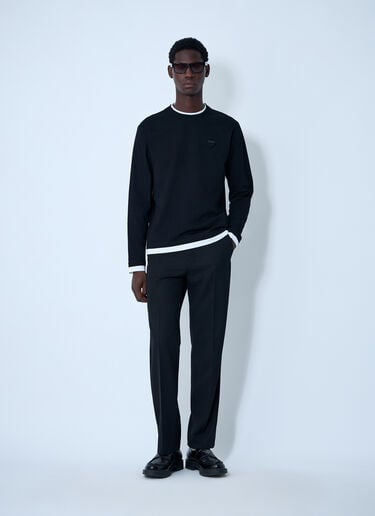 Prada Wool Pants Black pra0162005