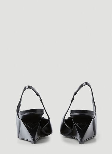 Prada 브러쉬드 가죽 싱백 펌프스 블랙 pra0248060
