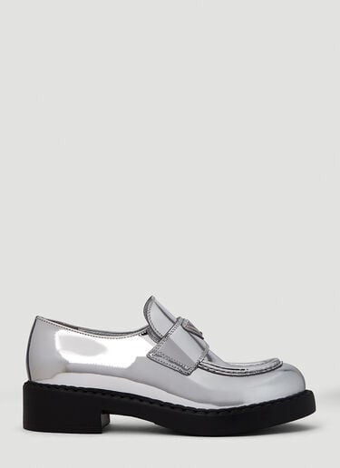 Prada 미러 페니 로퍼 실버 pra0251014