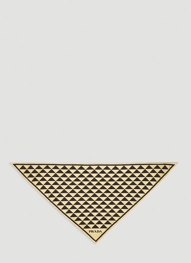 Prada 三角形图案围巾 黄色 pra0251025