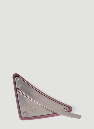 Logo Embossed Hair Slides Prada Logo Embossed Hair Slides Pink pra0252041