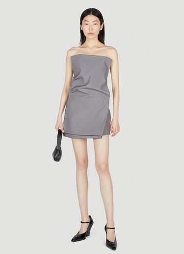 ギャバジンワンピース Prada ギャバジンワンピース グレー pra0252051