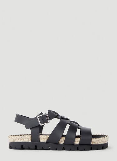 Caged Sandals Prada Caged Sandals Black pra0252058