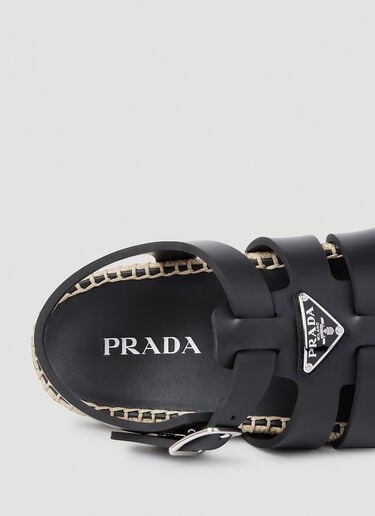 Caged Sandals Prada Caged Sandals Black pra0252058