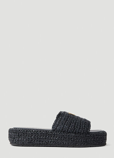 Braided Platforms Prada Braided Platforms Black pra0252059