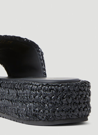 Braided Platforms Prada Braided Platforms Black pra0252059