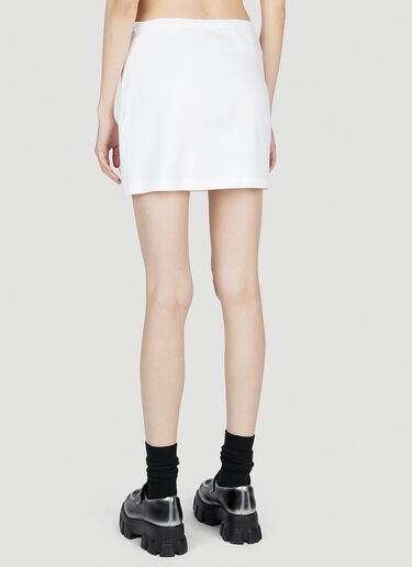 Logo Plaque Skirt Prada Logo Plaque Skirt White pra0253005