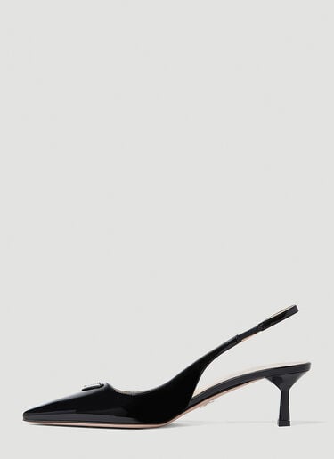 Patent Slingback Kitten Heels Prada Patent Slingback Kitten Heels Black pra0253008