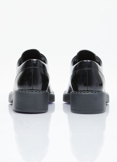 磨砂皮革系带鞋 Prada 磨砂皮革系带鞋 黑色 pra0254025
