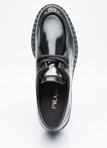 磨砂皮革系带鞋 Prada 磨砂皮革系带鞋 黑色 pra0254025