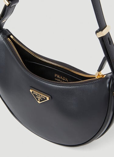 Arqué Leather Shoulder Bag Prada Arqué Leather Shoulder Bag Black pra0254026