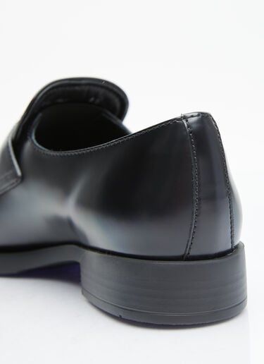 Brushed Leather Loafers Prada Brushed Leather Loafers Black pra0255008