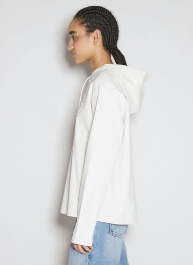 ロゴパッチ フード付きスウェットシャツ Prada ロゴパッチ フード付きスウェットシャツ クリーム pra0256004