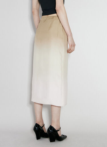 Ombre Silk Midi Skirt Prada Ombre Silk Midi Skirt Beige pra0256010