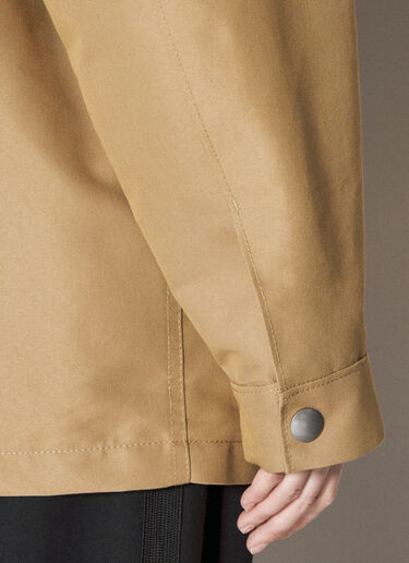 Prada 徽标铭牌帆布夹克 米色 pra0256012