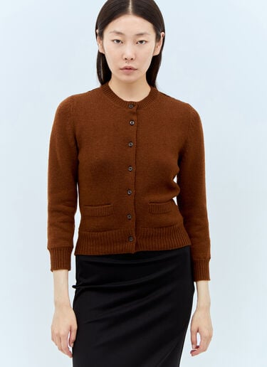 Wool Cardigan Prada Wool Cardigan Brown pra0258002