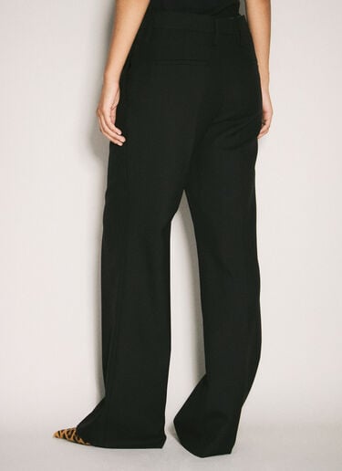 Prada Wool Gabardine Pants Black pra0258016