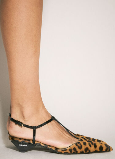 Leopard Print Slingback Kitten Heels Prada Leopard Print Slingback Kitten Heels Brown pra0258026