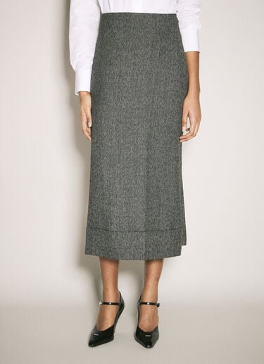 Wool Maxi Skirt Prada Wool Maxi Skirt Grey pra0258057