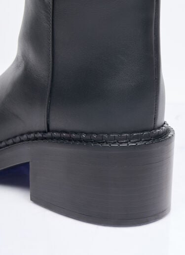 Prada Leather Knee-High Boots Black pra0258060