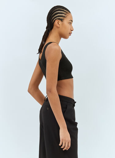 Jersey Crop Top Prada Jersey Crop Top Black pra0259019
