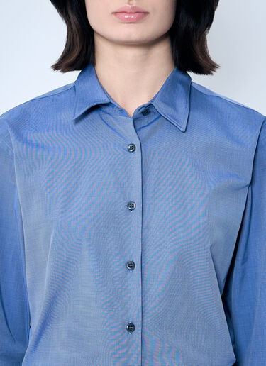 Prada 配以金属色下摆系扣衬衫 蓝色 pra0260025